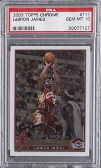 2003-04 Topps Chrome #111 LeBron James Rookie Card – PSA GEM MT 10 
